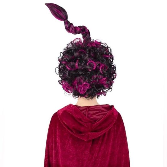 MUPUL Purple Mixed Black Long Braid Witch’s Hat Shaped Wig - Picture 2 of 7